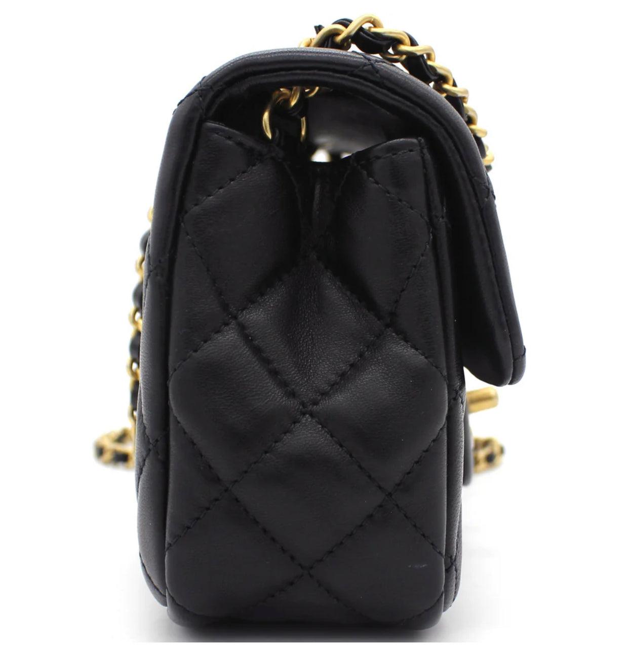 pearl crush mini rectangular Flap bag
