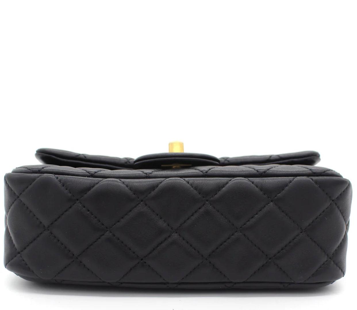 pearl crush mini rectangular Flap bag