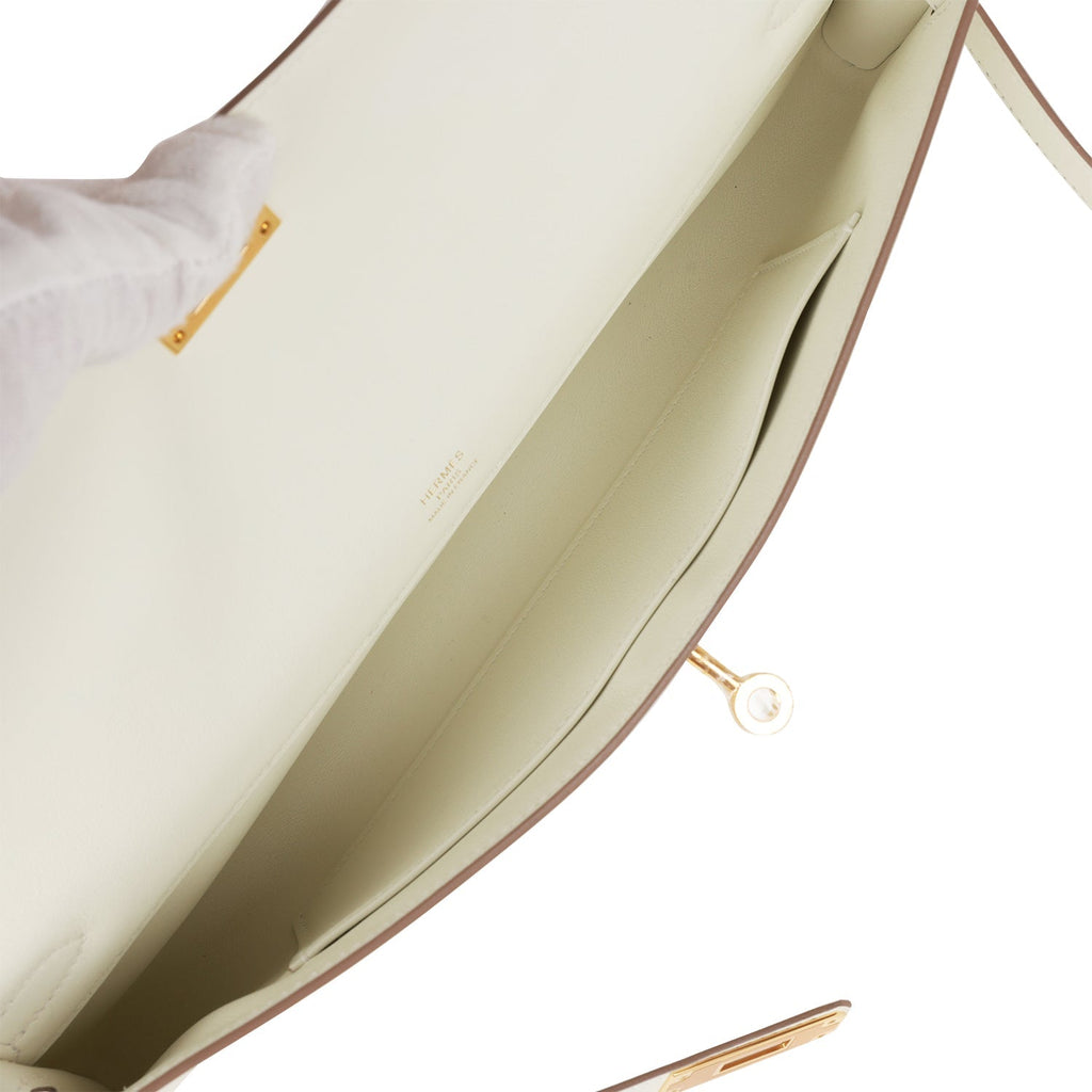 Herms Kelly Cut Mushroom Swift Gold Hardware