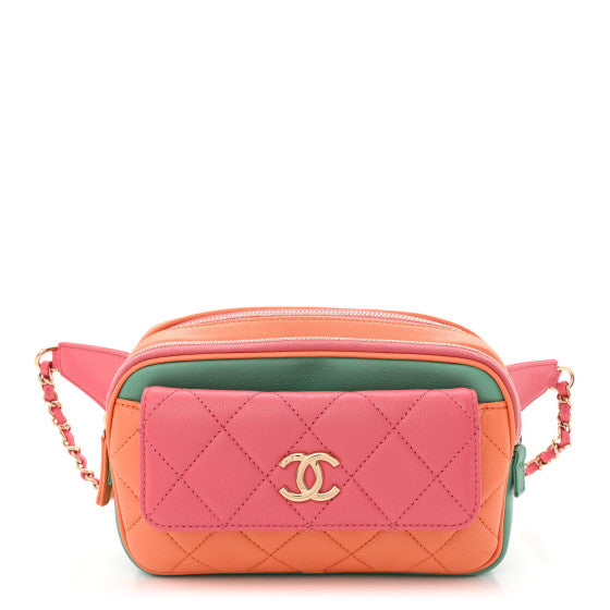 tri color in and out waist Bag
