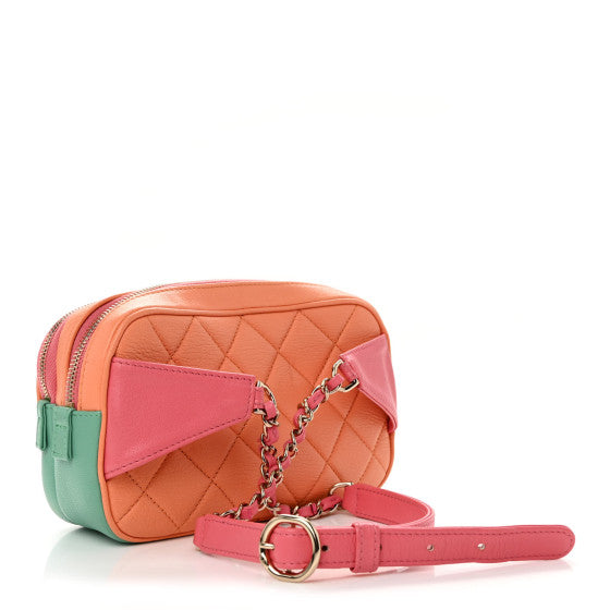 tri color in and out waist Bag