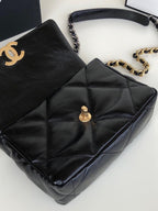 19 Large Flap Bag Black