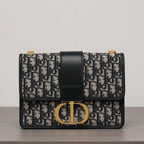 30 Montaigne Bag Oblique Blue Jacquard