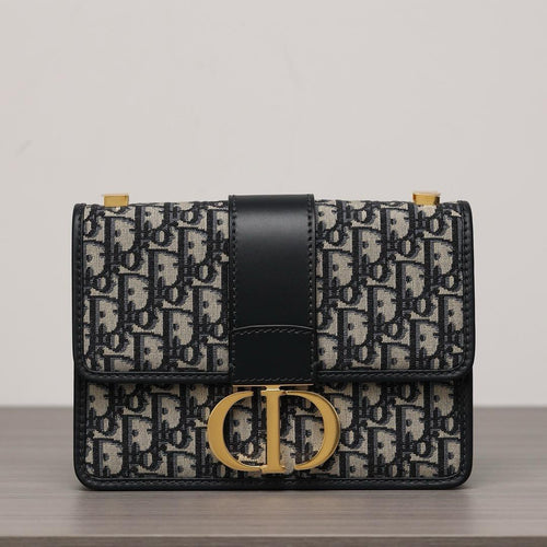 30 Montaigne Bag Oblique Blue Jacquard