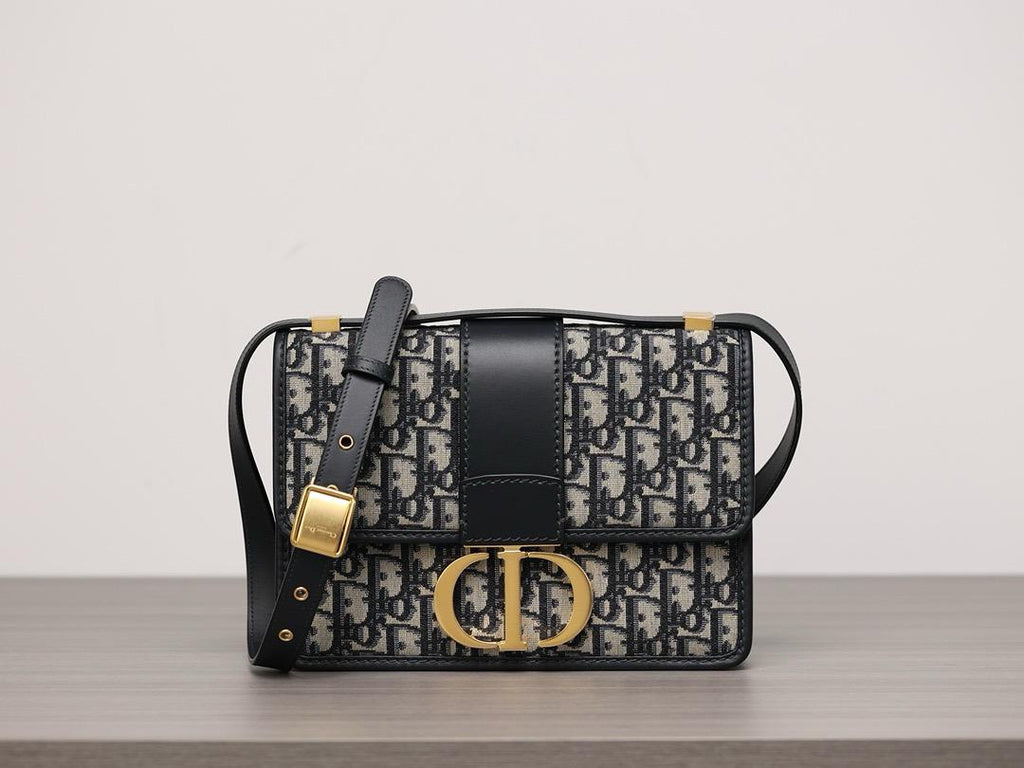 30 Montaigne Bag Oblique Blue Jacquard