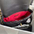 sequin 19 Flap Bag Black