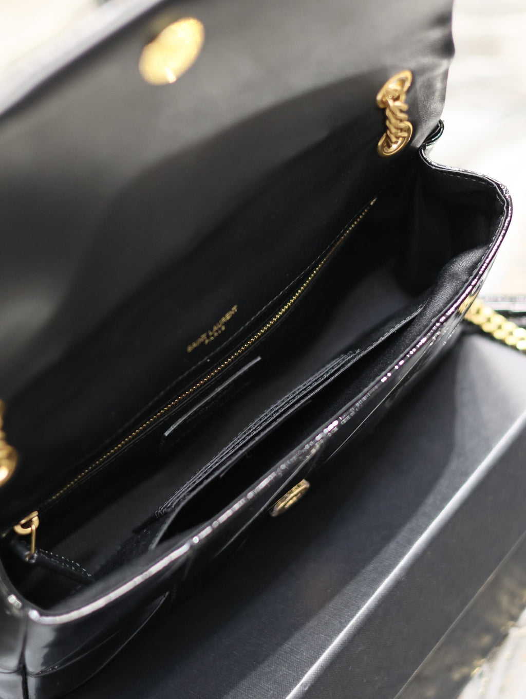 Jaime Patent Black Bag - 25x15x7.5cm