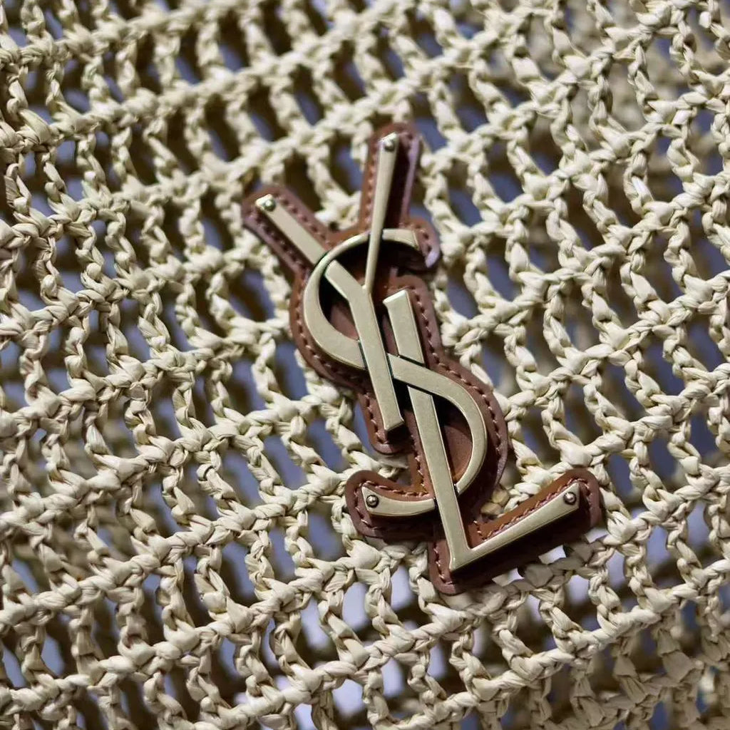 SAINT LAURENT Raffia tote Bag
