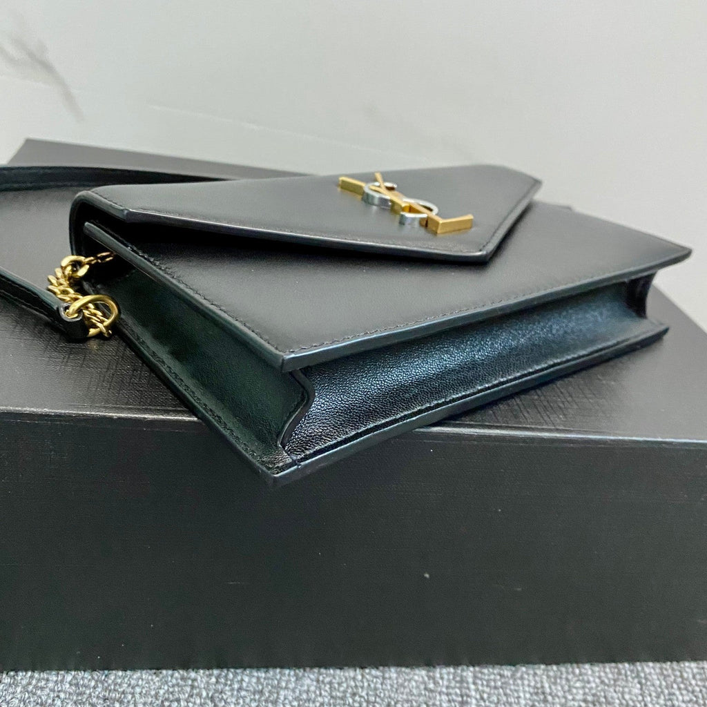 Cassandra Shoulder Black Bag - 19x12.5x3.5cm