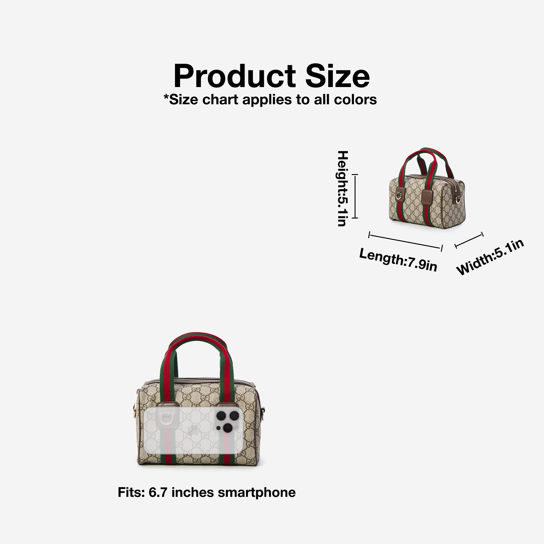 Mini GG Handbag - Beige and dark brown