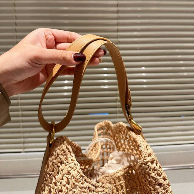 SAINT LAURENT Raffia tote Bag