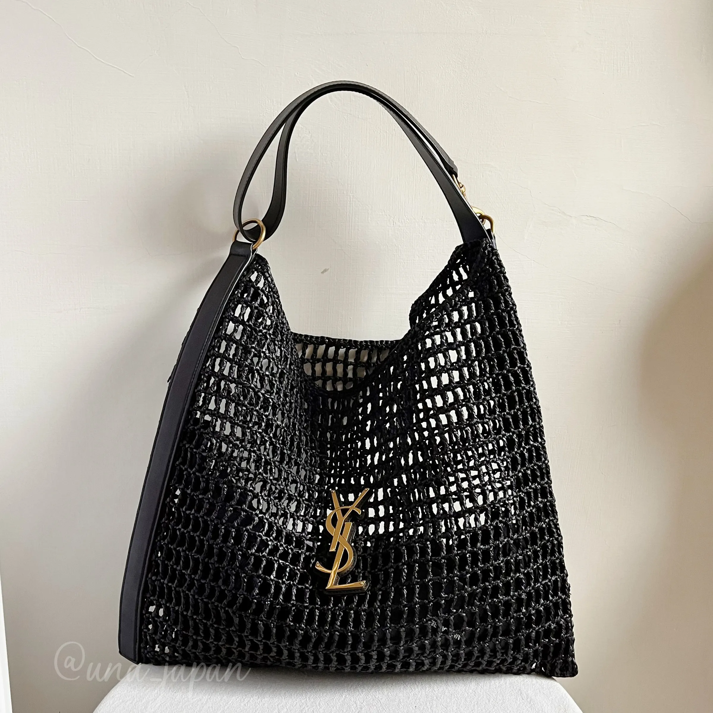 SAINT LAURENT Raffia tote Bag