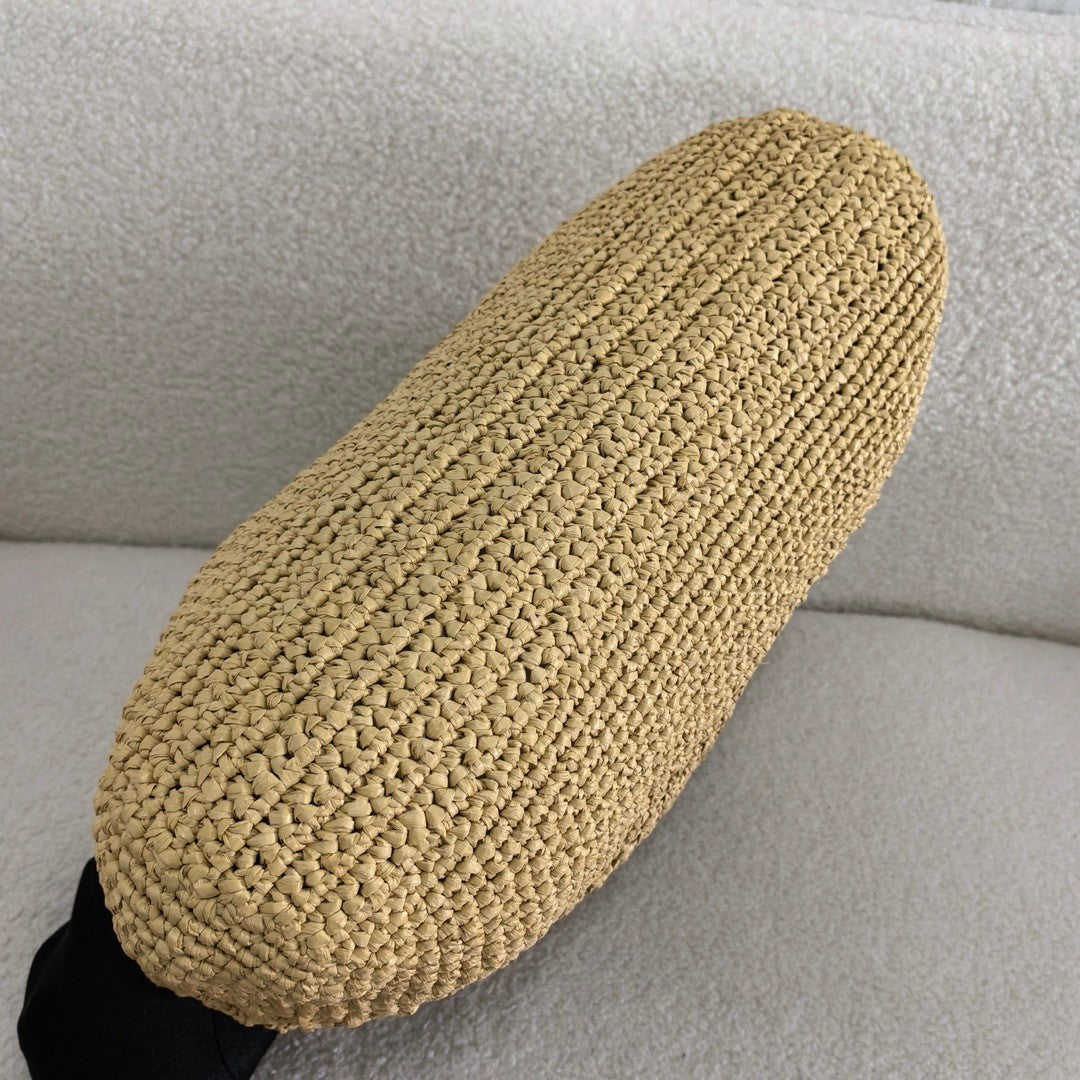 SAINT LAURENT Raffia Icare Tote Bag