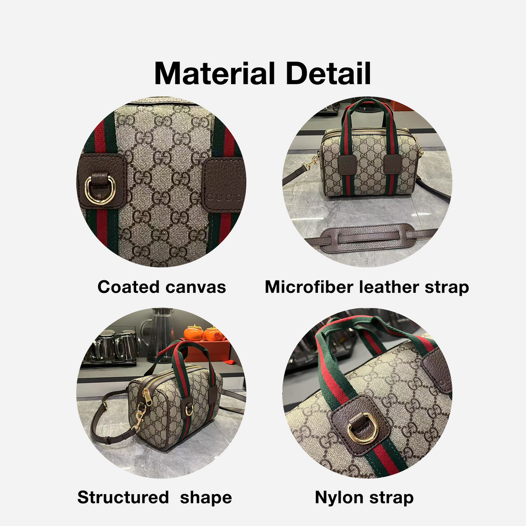 Mini GG Handbag - Beige and dark brown