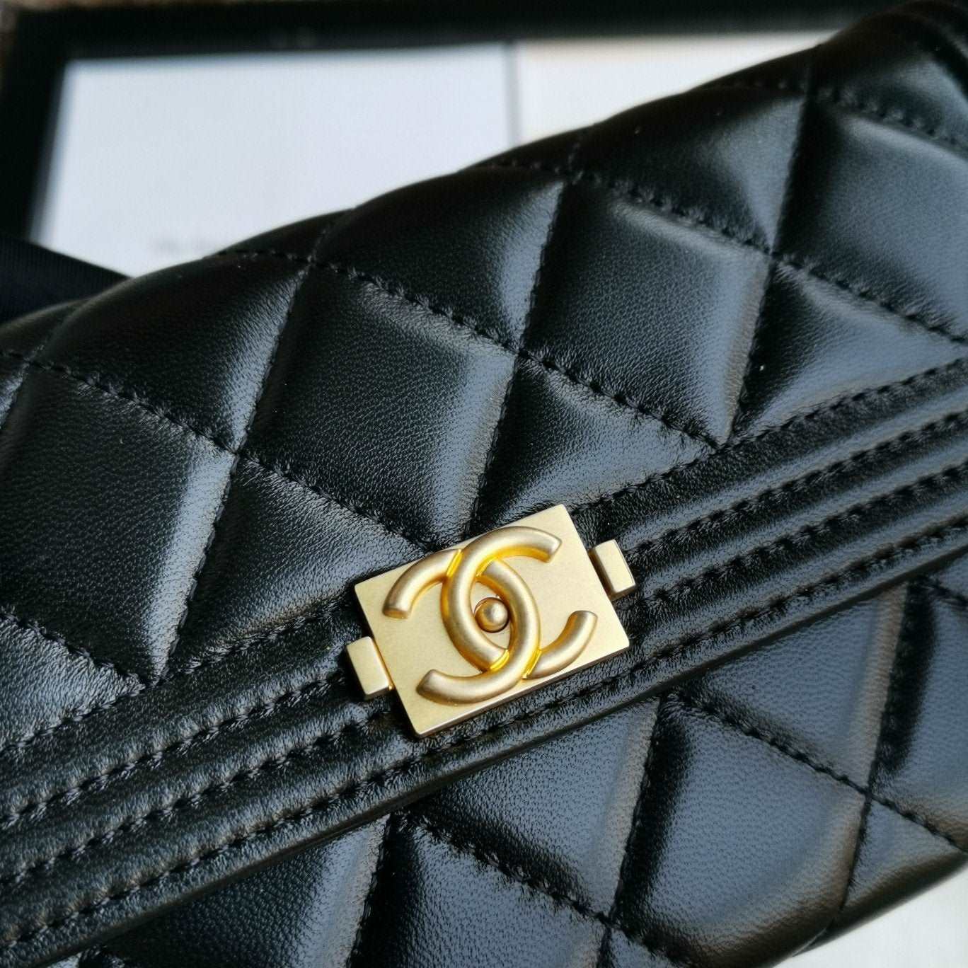 Boy long Flap Wallet Lambskin
