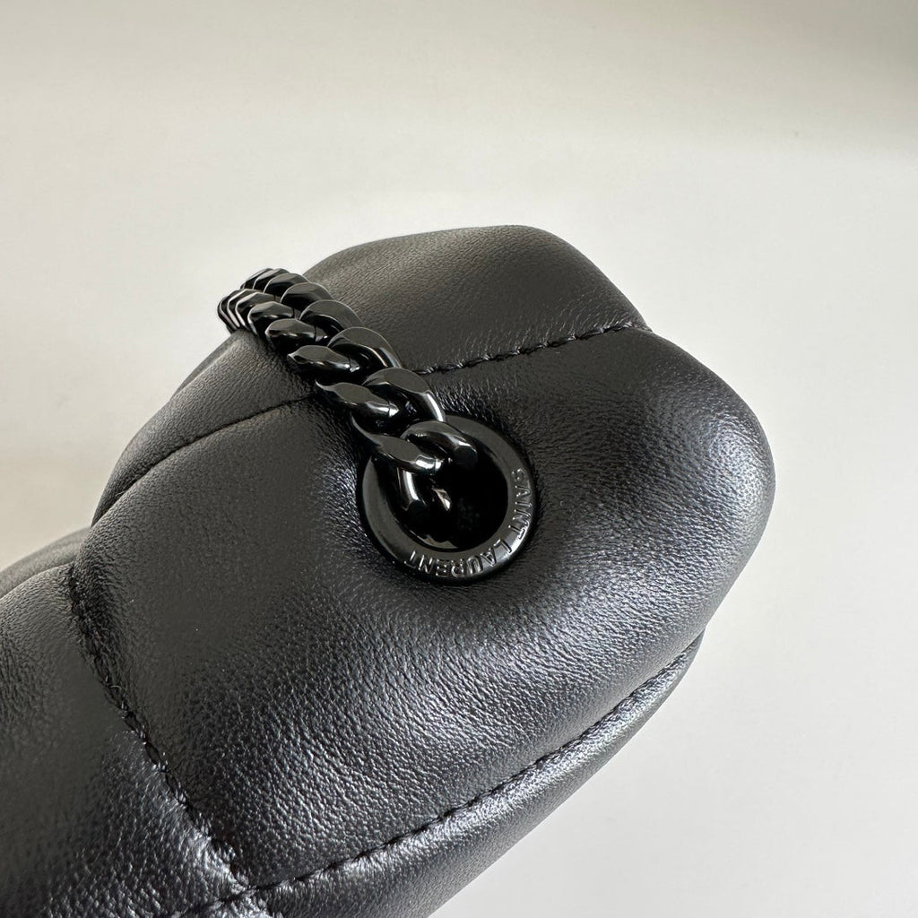 Loulou Puffer Toy Bag In Quilted Lambskin Black Size 23x15.5x8.5