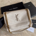 Niki Medium Chain Bag In Lambskin Blanc Vintage - 28 X 20 X 8.5 CM