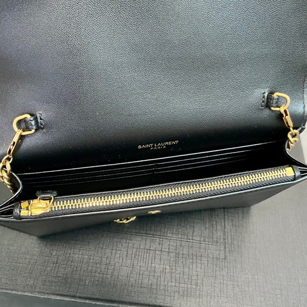 Cassandra Shoulder Black Bag - 19x12.5x3.5cm