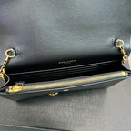Cassandra Shoulder Black Bag - 19x12.5x3.5cm
