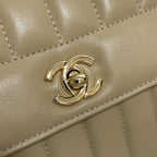 Vertical Quilted Flap Bag