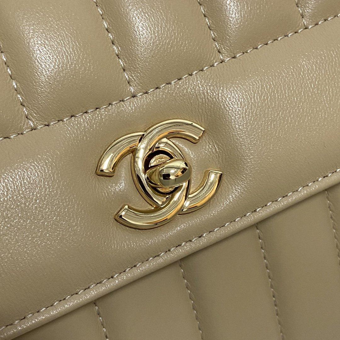 Vertical Quilted Flap Bag