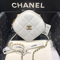 Runway white lambskin Leather Diamond Cut Bag Gold Chain