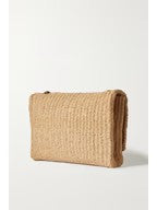 SAINT LAURENT Kate medium raffia shoulder Bag