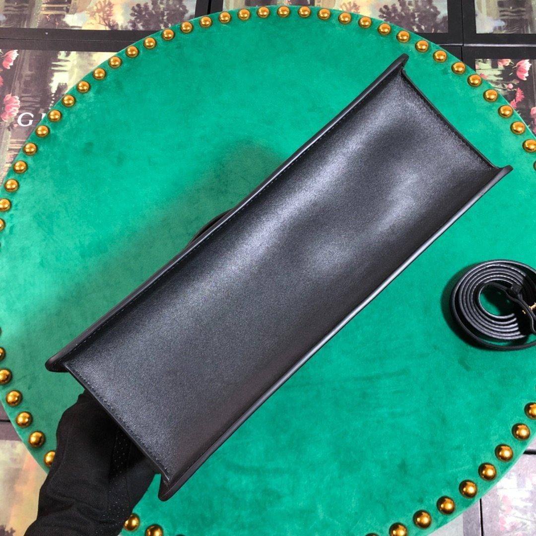 GG Sylvie Leather Medium Top Handle Bag