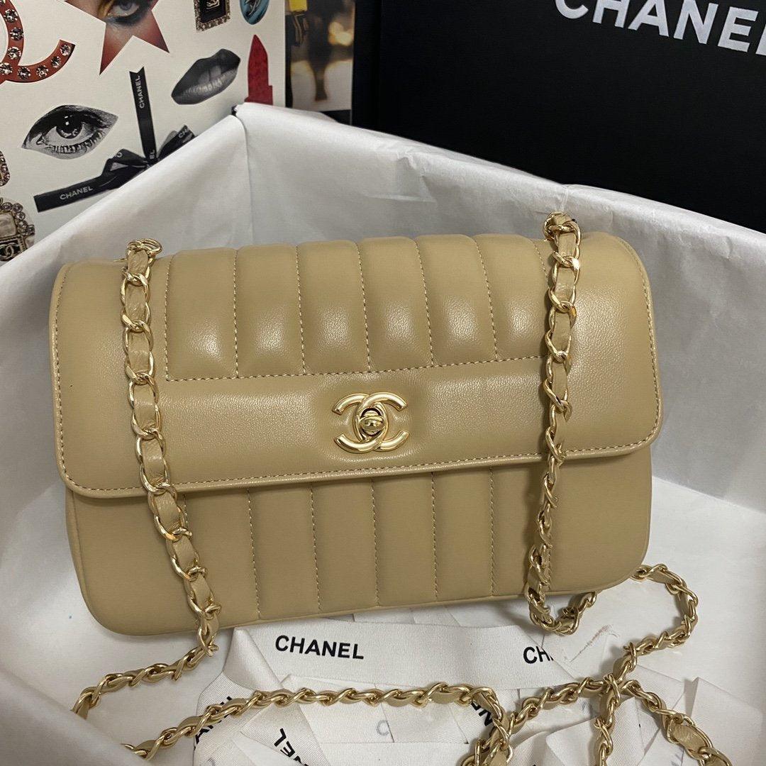 Vertical Quilted Flap Bag