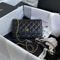 Wallet on chain WOC Black Lambskin