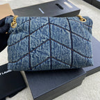 Puffer Denim Bag - 29???17???11cm