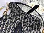 medium Saddle bag with Strap blue oblique