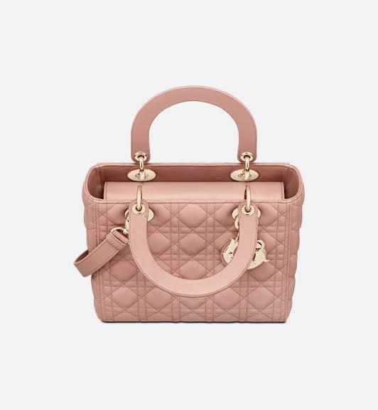 Medium Lady Bag Blush Cannage Lambskin