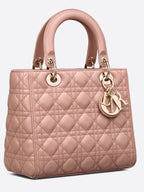 Medium Lady Bag Blush Cannage Lambskin