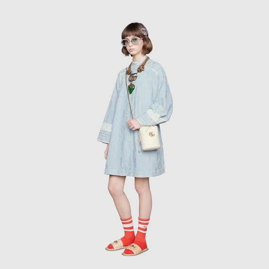 GG Marmont mini bucket Bag White Leather