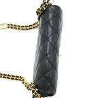23c Mini Flap Bag Chain Grained Calfskin Black