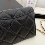 mini wallet on chain caviar Leather