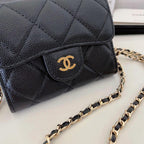 mini wallet on chain caviar Leather
