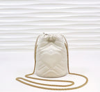 GG Marmont mini bucket Bag White Leather