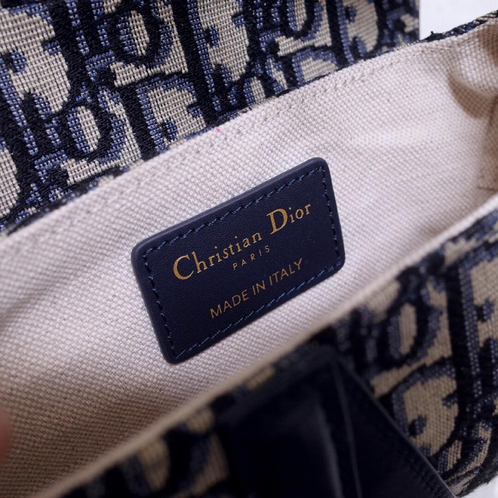 Mini Saddle Bag Blue Oblique Jacquard