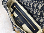 medium Saddle bag with Strap blue oblique